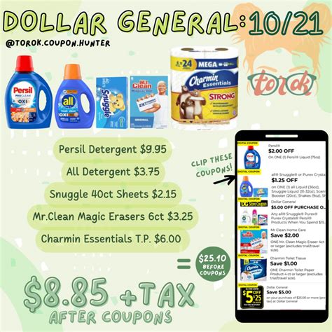 Best Dollar General Deals This Saturday 10/21 - Torok Coupon Hunter