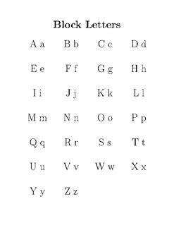 Image result for Lowercase Block Letters
