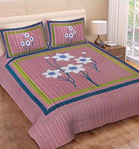 Buy SheetKart Stars 144 TC 100% Cotton Double Bedsheet with 2 Pillow ...