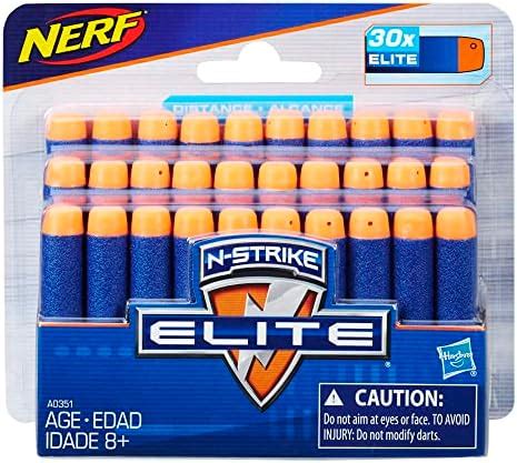 Nerf Official 30 Dart Elite Refill Pack for N-Strike Elite AccuStrike ...