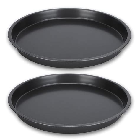 Buy PureBake 2Pcs Premium 9 Inch Carbon Steel Pizza Pan | SGS Certified ...