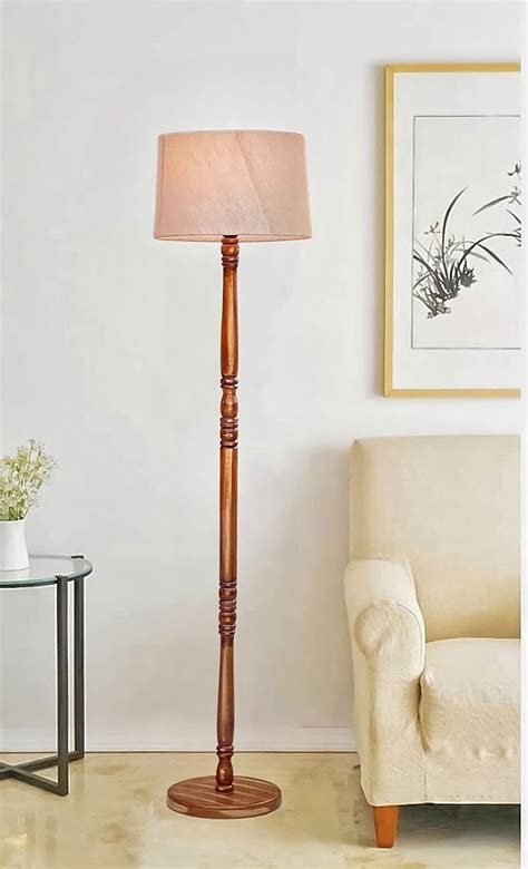 Divine Trends Floor Lamp Standing Modern Black 5ft Height Off White ...
