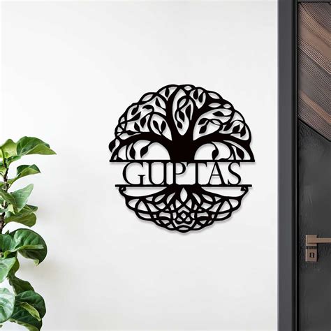 Buy Personalized Bodhi Tree Shaped Acrylic Name Plate Online On Zwende