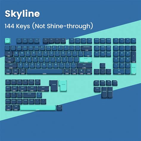 Buy XVX Low Profile Keycaps, PBT Keycaps 144 Keys, Skyline Custom ...