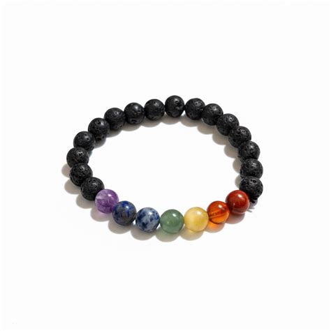 Natural Lava 7 Chakra AAA Bracelet 8MM With Certificate – Iktara Lifestyle