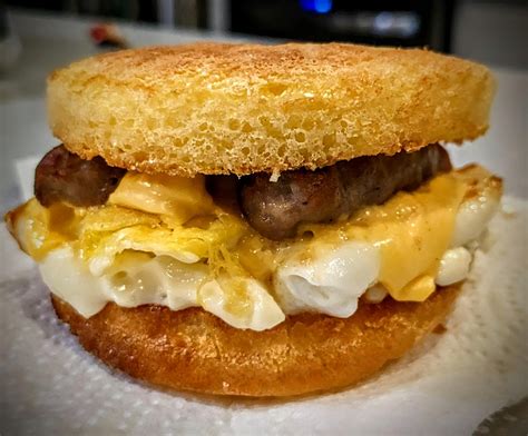 Glutino English Sausage McMuffin style breakfast sandwich. I love these ...
