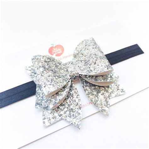 Silver Festive Bow Headband – The Peach Street