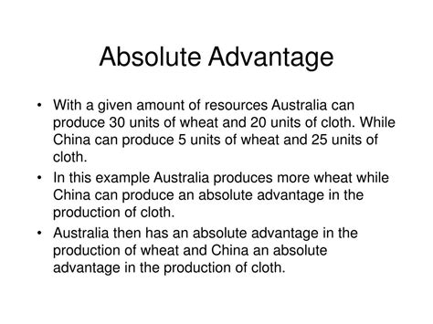 Absolute Advantage in a Table Example 的图像结果