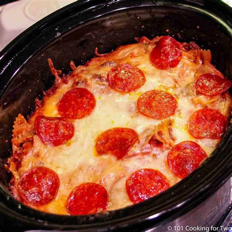 Crock Pot Pizza Casserole - 101 Cooking For Two
