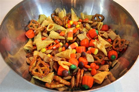 Fall Harvest Chex Mix | Halloween Snack Mix Recipe - Mr. B Cooks