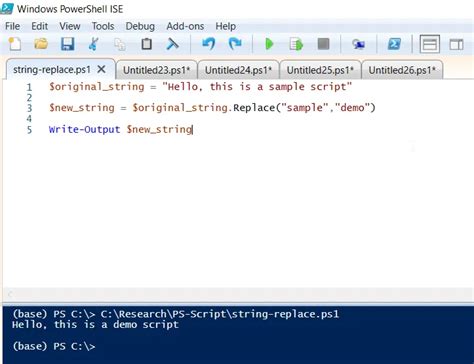 PowerShell Replace String 的图像结果