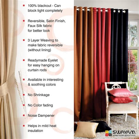 Buy SWAYAM Blackout Door Curtain from Swayam at just INR 1799.0