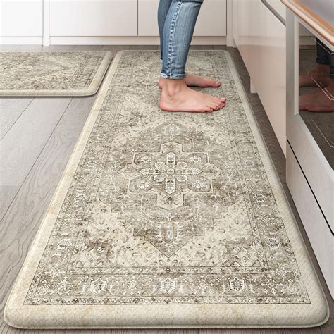 Prep & Savour Non Slip Waterproof Kitchen Floor Mats Sets of 2 | Wayfair