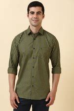 Buy Men Olive Checked Full Sleeves Casual Shirt Online - 39964067 ...