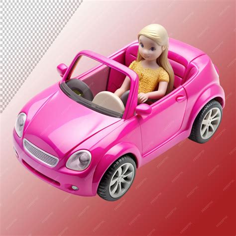 Barbie doll car isolated on transparent background | Premium AI ...