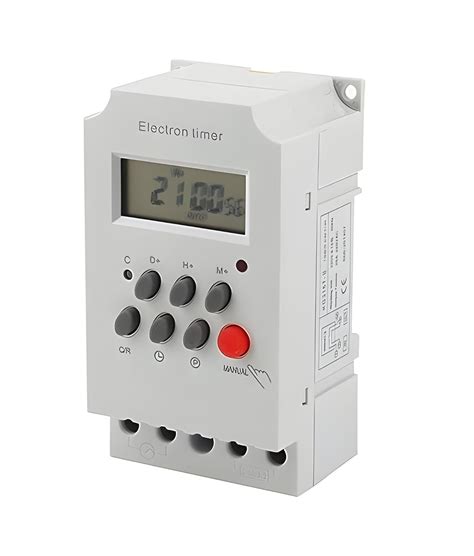 Digital Timer Switch Relay DIN Rail, Programmable Automatic On/Off ...
