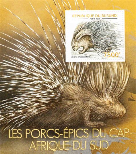 Burundi South African Porcupine Miniature Sheet – Banknotecoinstamp