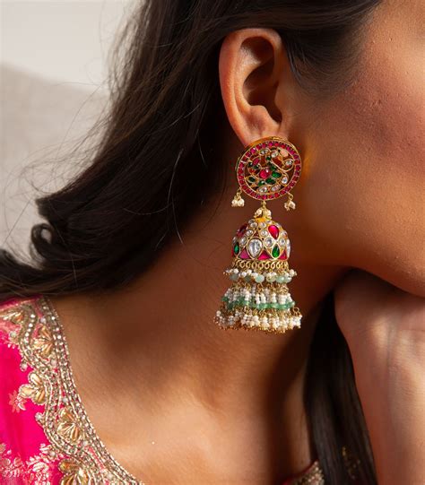 LAVANYA RED & GREEN JHUMKA RTS – Preeti Mohan