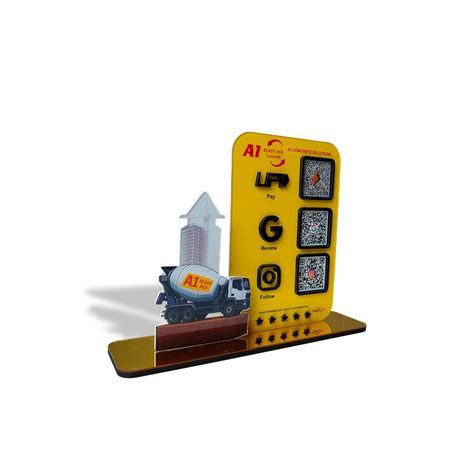 Tapify - Construction Cutout Shaped - Smart NFC 3-in-1 Tabletop Standee