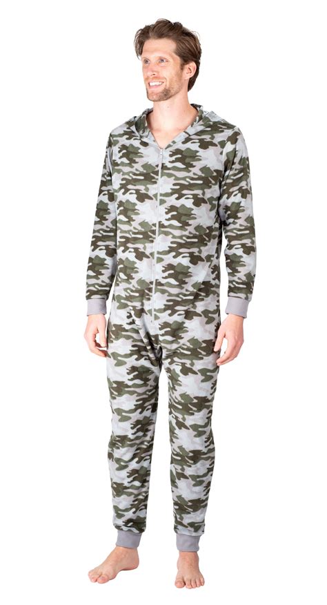 SLEEPHERO Adult Onesie Men Cozy Holiday Pajamas Fleece Zip Cuffed ...