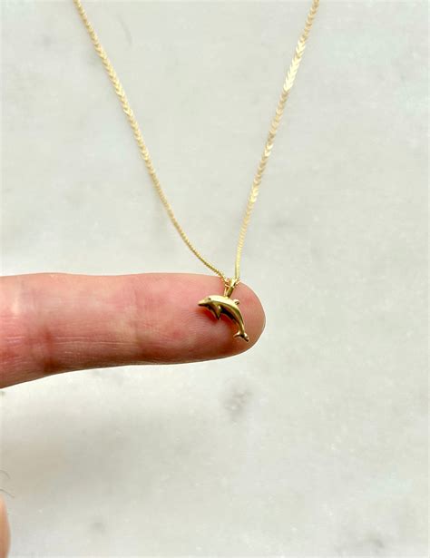 Dainty Simple Dolphin Pendant Necklace, Sensual, Playful Whale Ocean Marine Jewelry, Sea Lover ...