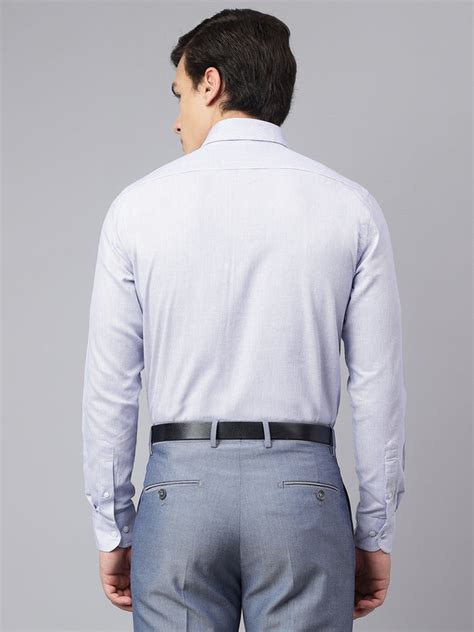 Men Blue Regular Fit Solid Formal Shirt