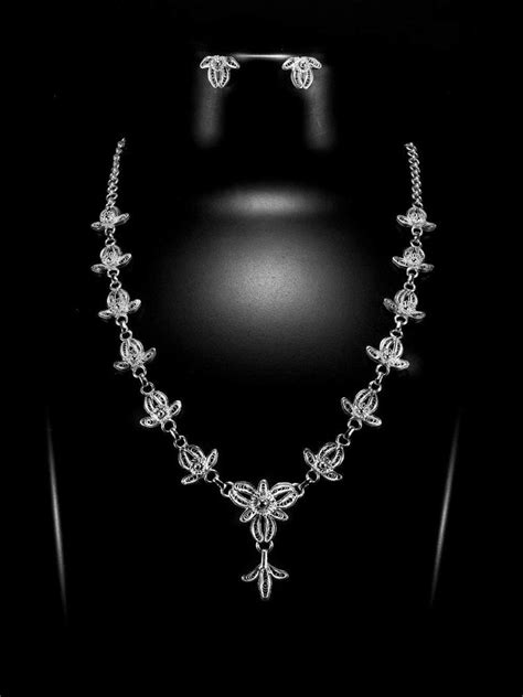 Silver Necklace Sets online for Women | Silver Linings Filigree ...