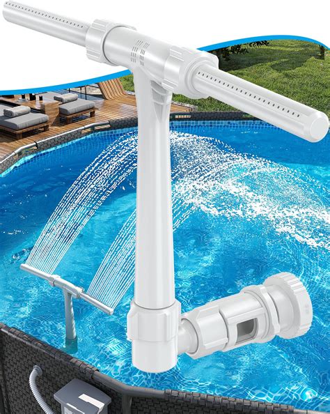 Amazon.com: Swimming Pool Waterfall Fountain Spray, 2 Heads Water ...