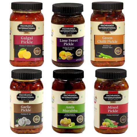 ACHAR PACHRANGA International Pip(6 In 1)Combo Pack Of(800Gm)- Mixed ...