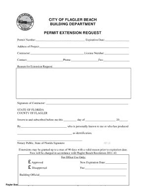Fillable Online city of flagler beach building department permit ...