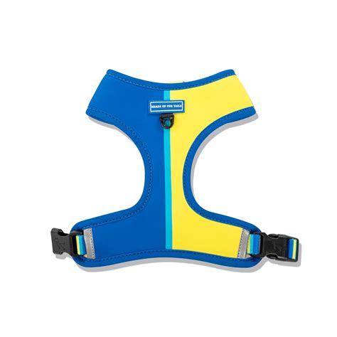 Heads Up For Tails Blazing Blue Dog Reversible Harness - Blue & Neon ...