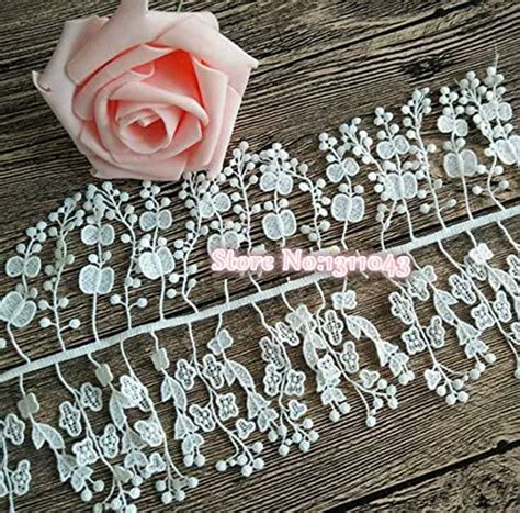 GlobalNiche® Off White Bilateral: 5 Yard/Lot Handmade DIY Lace Fabric ...
