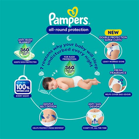 Buy Pampers All-Round Protection Diaper Pants Large, 9 Count | 19 ...