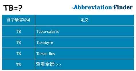 TB是什么意思? - TB的全称 | 在线英文缩略词查询