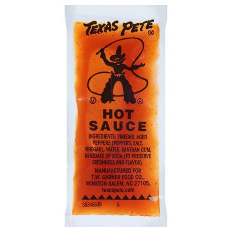TEXAS PETE Single Serve Hot Sauce, 7 gr. Packets (Pack of 1000) – Away ...