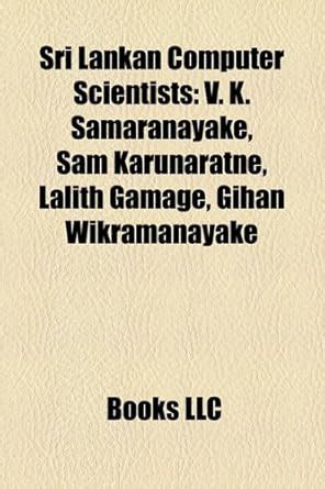 Sri Lankan Computer Scientists : Amazon.in: Books