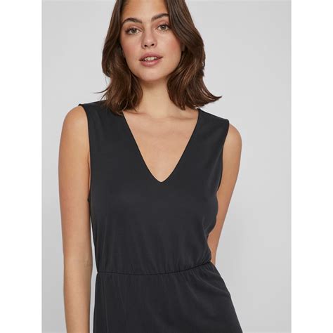 Vila | Women's Modola Midi Jersey Dress | Black | SportsDirect.com