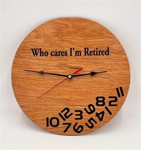 Retirement Clock, Laser Engraved, Fully Customizable Text, Gift for Dad ...