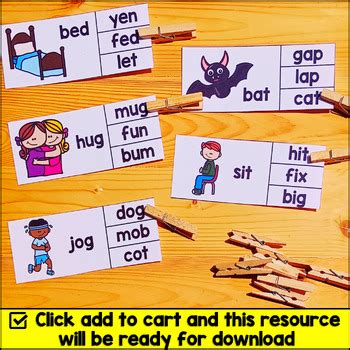 CVC Rhyming Words Literacy Activity by The Joy in Teaching | TPT