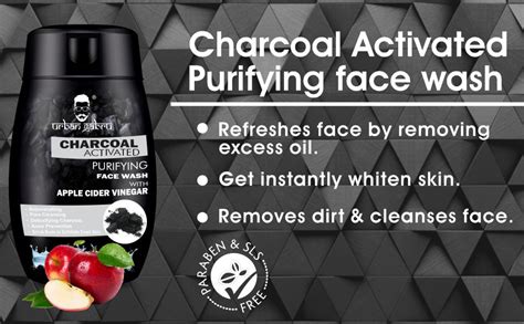 UrbanGabru Activated Charcoal Face Wash for Men | Facial Scrub Charcoal ...