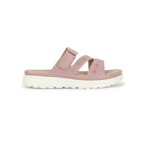 Buy ELLE Mauve Casual Velcro Women Comfort Sandals Online