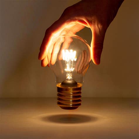Cordless Lightbulb : Battery powered filament light.