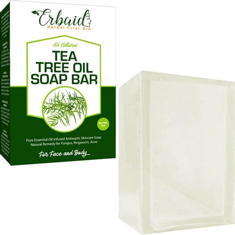 Amazon.com : Tea Tree Soap – Natural Defense Tea Tree Oil Wash Bar for Face & Body – Remedy Soap ...