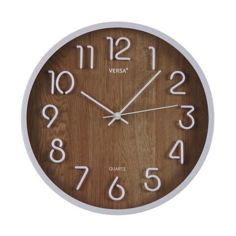 Reloj de pared redondo beige VERSA de 30 cm | Leroy Merlin