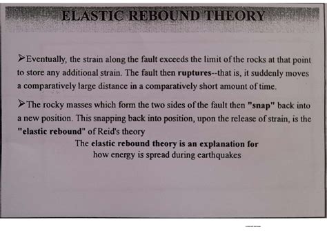 SOLUTION: Elastic rebound theory and it s sequences - Studypool