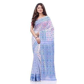 dB DESH BIDESH Women`s Hirokduti Resham Dhakai jamdani Bengal Pure ...