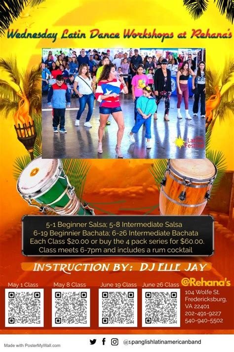 Wednesday Latin Dance Workshops w/ Elle Jay @Rehanas, Rehana's ...