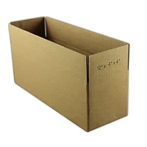 EcoSwift 25 12x4x4 Corrugated Cardboard Packing Boxes Mailing Moving ...