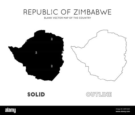 Zimbabwe map. Blank vector map of the country. Borders of Zimbabwe for your infographic. Vector ...