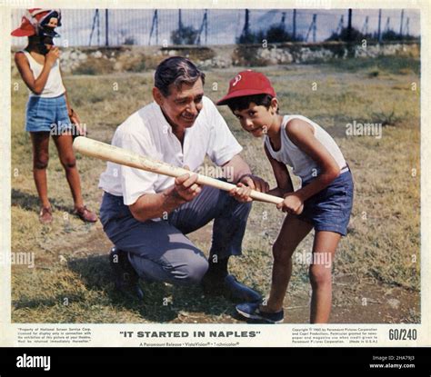 CLARK GABLE and MARIETTO in IT STARTED IN NAPLES 1960 director MELVILLE ...